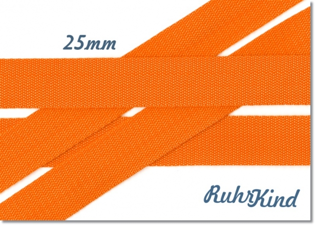 Gurtband Orange 25mm