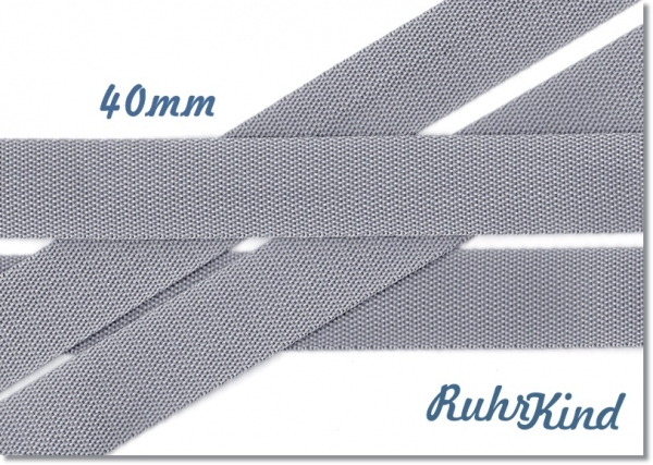 Gurtband Grau 40mm