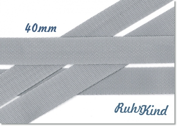 Gurtband Hellgrau 40mm