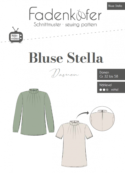 Schnittmuster Fadenkäfer Stella Bluse Damen
