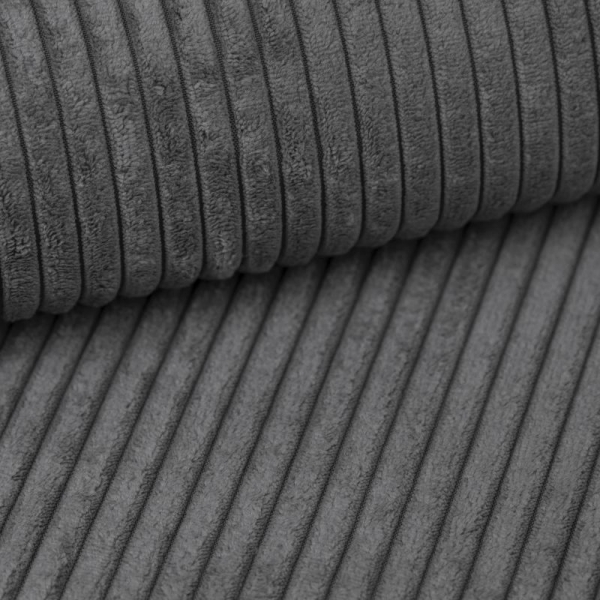 0,5m Samt Cord / Breitcord Grau