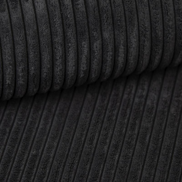 0,5m Samt Cord / Breitcord Schwarz