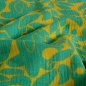 Preview: 0,5m Musselin Blumen Lime Grün