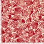 Preview: 0,5m Musselin Muscheln Rot Weiss