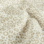 Preview: 0,5m Musselin Animalprint Leo Beige Wollweiss