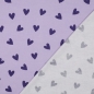 Preview: 0,5m Flanell Herzen Lila