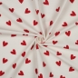 Preview: 0,5m Flanell Herzen Weiss