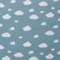 Preview: 0,5m Flanell Wolken Hellblau