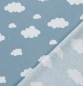 Preview: 0,5m Flanell Wolken Hellblau
