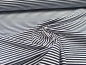 Preview: 0,5m Jersey Streifen / Marine Weiss