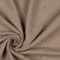Preview: 0,5m Musselin Beige Glitzersprenkel Gold