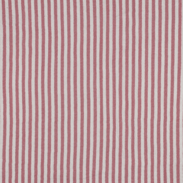 Preview: 0,5m Musselin Streifen garngefärbt Rosa Weiss