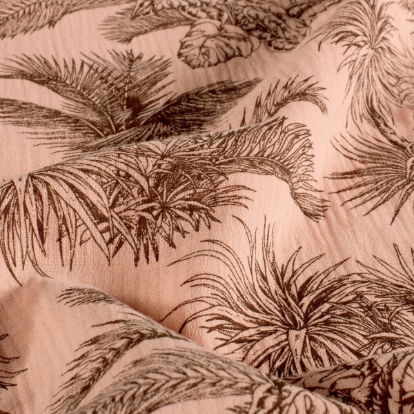 0,5m Musselin Palmen Rosa