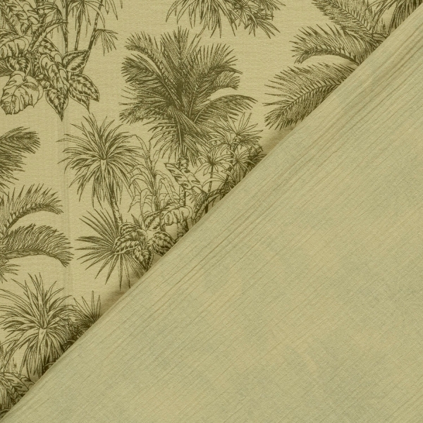 Preview: 0,5m Musselin Palmen Khaki