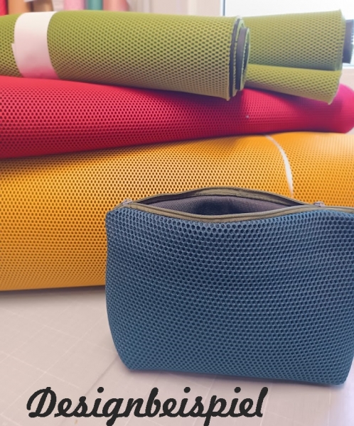 Preview: Zuschnitt 50cm Mesh 3D-Netz mit Geweberücken / Farbe Meerblau