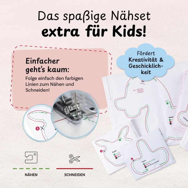 Preview: Näh-Baukastenset Einhorn Elly Level 3 von cuci cuci