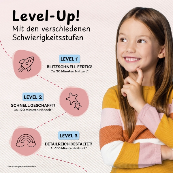 Preview: Näh-Baukastenset Einhorn Elly Level 3 von cuci cuci