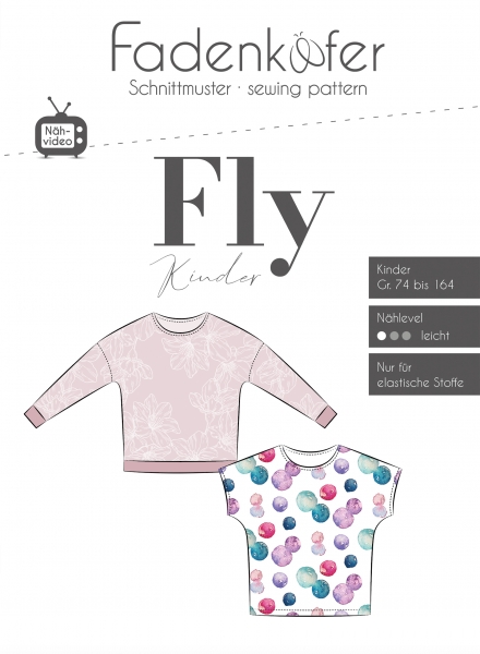 Schnittmuster Fadenkäfer Shirt Fly Kinder
