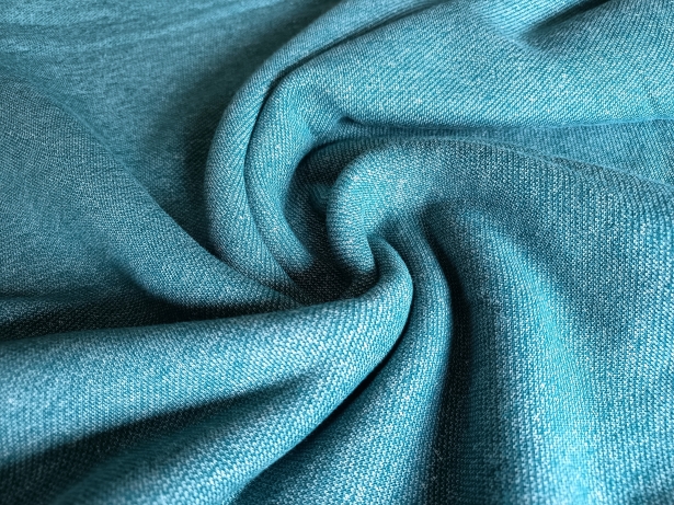 Preview: 0,5m Sweat in Petrol mit Baumwoll Lammfleece