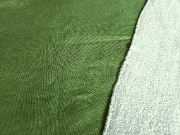 Preview: 0,5m Sweat in Lime mit Baumwoll Lammfleece