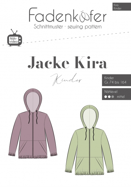 Schnittmuster Fadenkäfer Jacke Kira Kinder