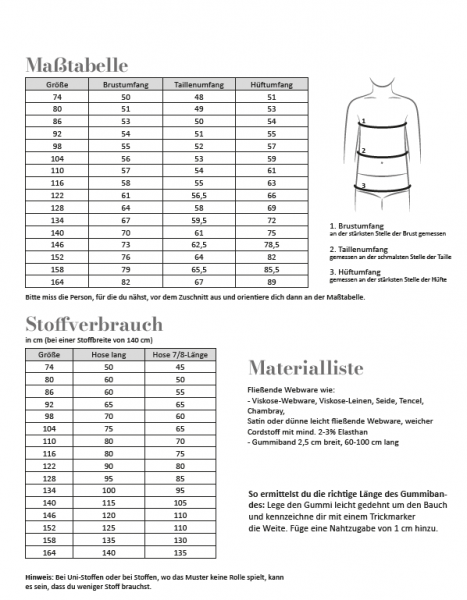 Preview: Schnittmuster Fadenkäfer Culotte Hose Kinder