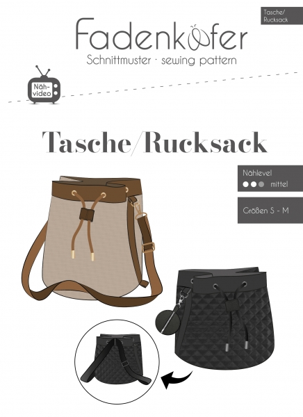 Schnittmuster Fadenkäfer Tasche / Rucksack