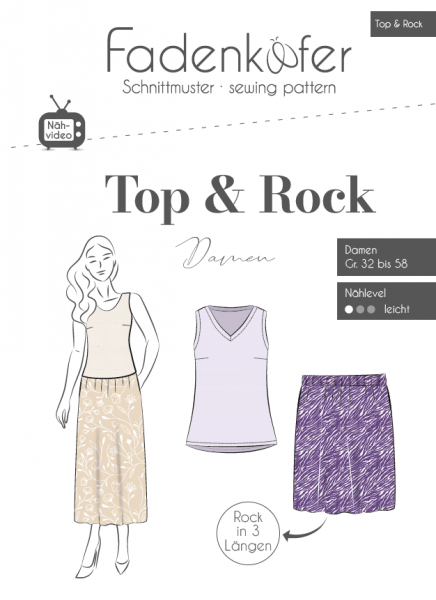 Schnittmuster Fadenkäfer Top & Rock Damen