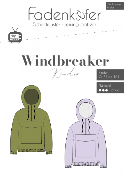 Schnittmuster Fadenkäfer Windbreaker Kinder