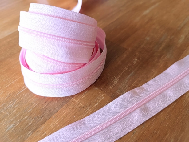 Preview: 5m Endlosreißverschluss + 25 Zipper Rosa