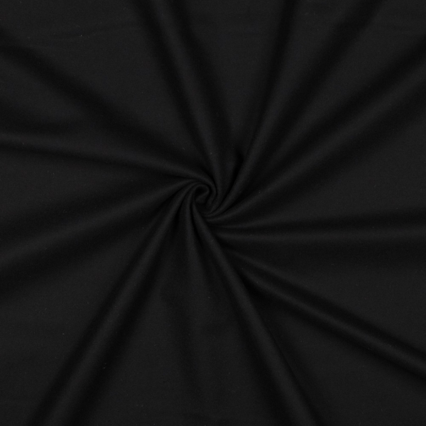 0,5m Flanell Uni Schwarz