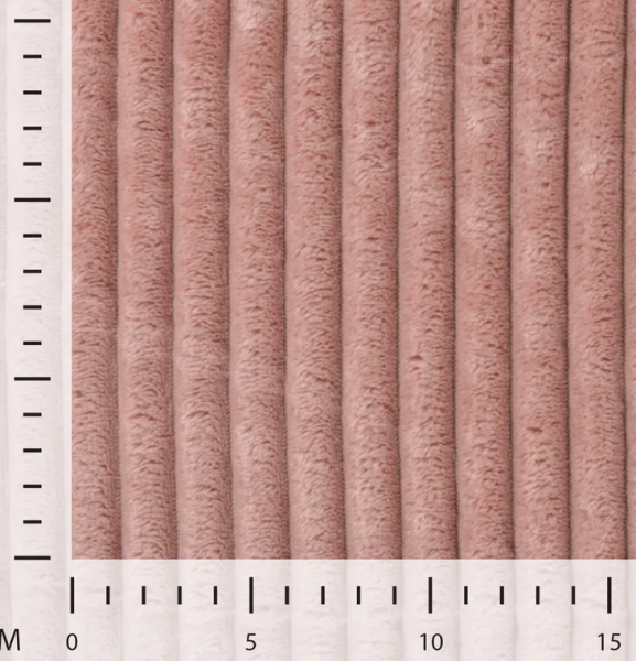 Preview: 0,5m Kuschelfleece Rippstruktur Nude