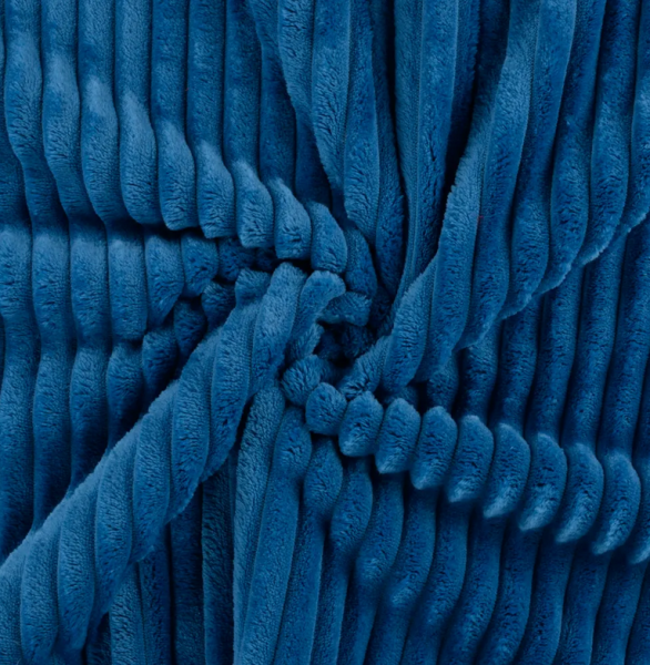 0,5m Kuschelfleece Rippstruktur Petrol