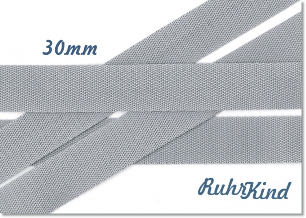 Gurtband Grau 30mm