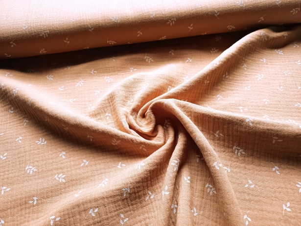 0,5m Musselin Blätter Lachs