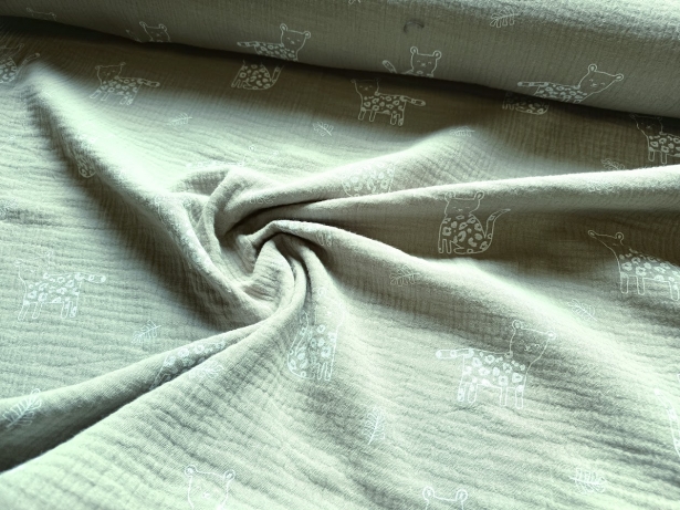 0,5m Musselin kleiner Panther Mint