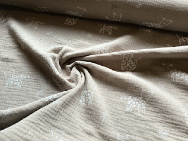 0,5m Musselin kleiner Panther Sand