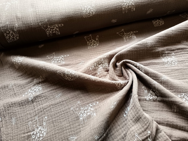 0,5m Musselin kleiner Panther Schlamm