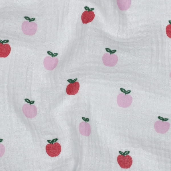 0,5m Musselin Äpfel Weiss
