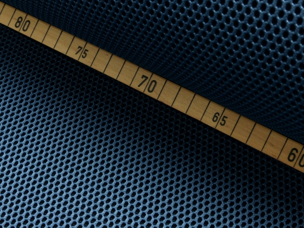 Preview: Zuschnitt 50cm Mesh 3D-Netz mit Geweberücken / Farbe Rauchblau