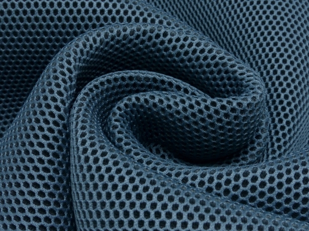 Preview: Zuschnitt 50cm Mesh 3D-Netz mit Geweberücken / Farbe Rauchblau