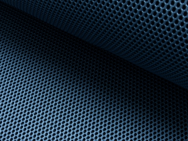 Zuschnitt 50cm Mesh 3D-Netz mit Geweberücken / Farbe Rauchblau
