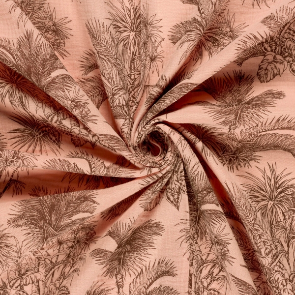 0,5m Musselin Palmen Rosa