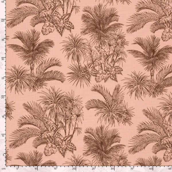 0,5m Musselin Palmen Rosa