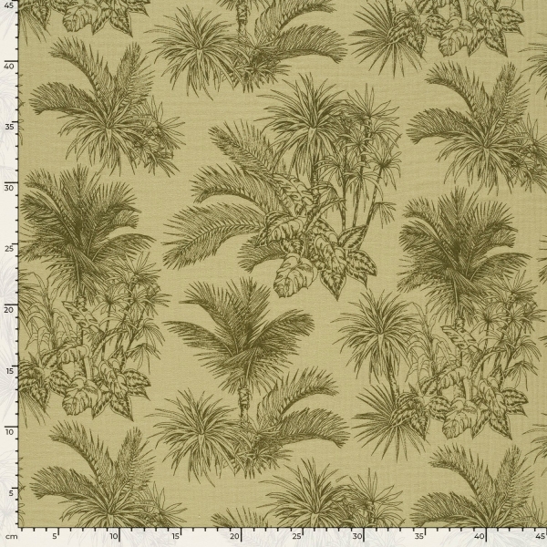 0,5m Musselin Palmen Khaki