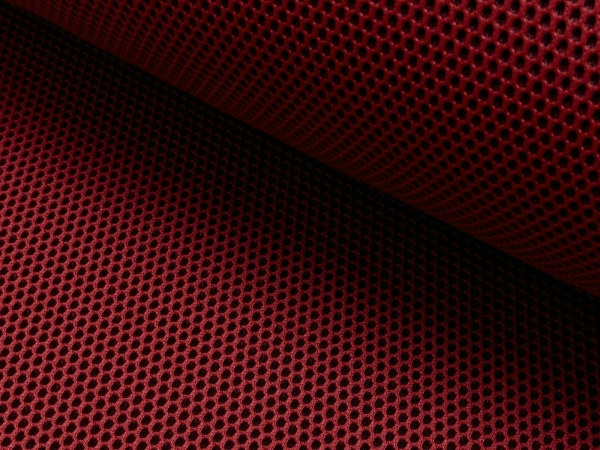 Zuschnitt 50cm Mesh 3D-Netz mit Geweberücken / Farbe Rot
