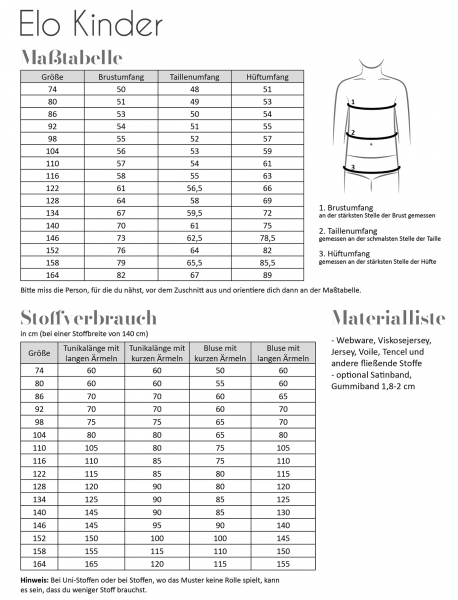 Schnittmuster Fadenkäfer Bluse Elo Kinder
