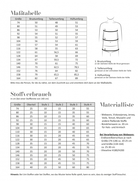 Schnittmuster Fadenkäfer Kleid Fiona Kinder