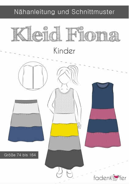 Schnittmuster Fadenkäfer Kleid Fiona Kinder