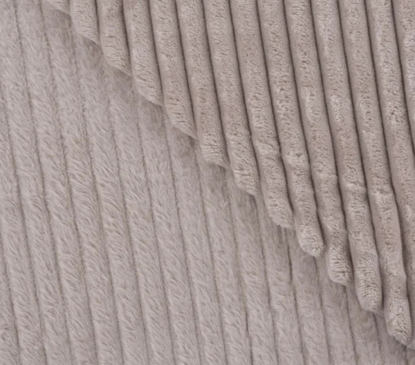 0,5m Kuschelfleece Rippstruktur Sand